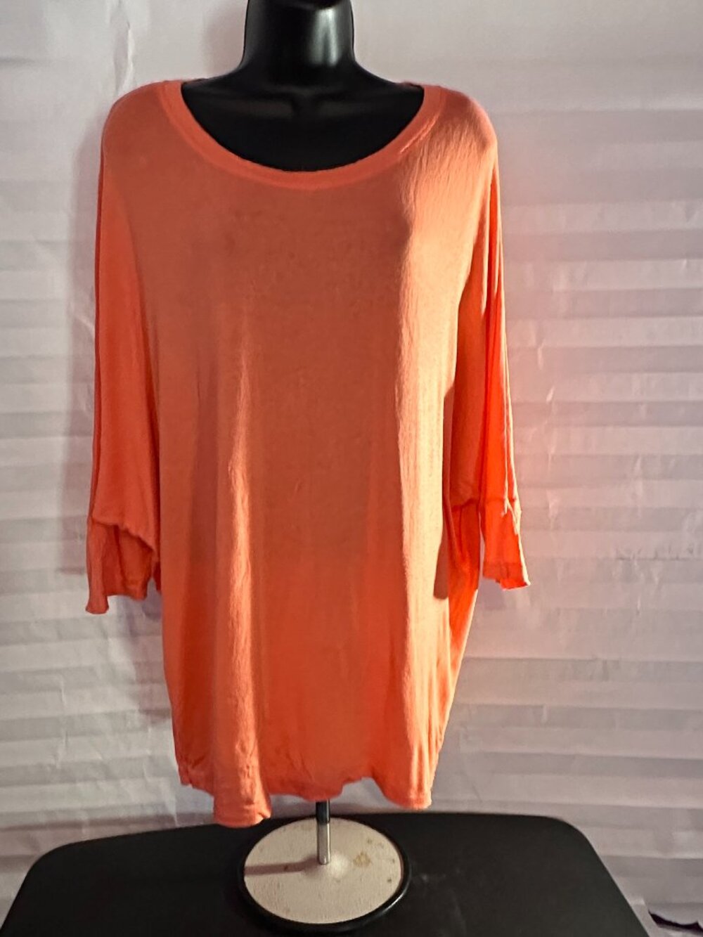 Faded Glory Women's Orange Casual Batwing Blouse 2X